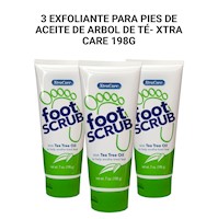 3 Exfoliante para pies de aceite de arbol de té- Xtra Care 198g