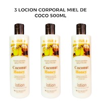 3 Locion Corporal Miel de Coco 500ml