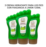 3 Crema Hidratante para los pies con fragancia a Limon 120ml