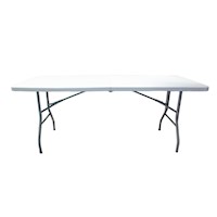 Mesa Plegable Tipo Maleta 180x74x74CM - Blanco