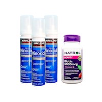 Minoxidil Espuma Kirkland 60ml + 1 Biotin Natrol 5.000 mcg