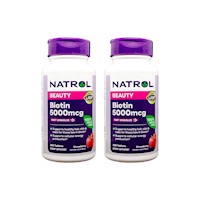Biotina Natrol 5,000 Mcg 250 Tabletas 2 Unidades