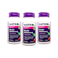 Biotina Natrol 5,000 Mcg 250 Tabletas 3 Unidades