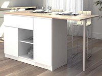 Isla de Cocina Moderna Rinaldi 2 puertas 1 cajón Tu Mesita