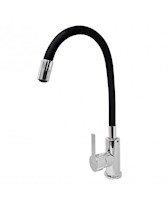 Mezcladora Monocomando flexible negra de lavadero al mueble Springs BRIKKEL