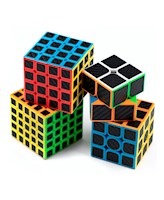 Caja de Cubos Rubik Carbón Moyu - Set 4 Piezas