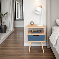 VELADOR 1 CAJON OTOM FRESNO Y KRONOS AZUL 63,0X40,0X35,0 CM | TUHOME