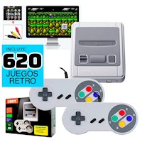 Mini Consola Retro Con 620 Juegos Arcade 8Bit NES + 2 Mando Controles