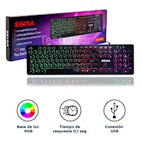 TECLADO USB GAMER SEISA RETROILUMINADO DN-DY02