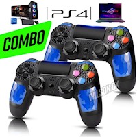 Kit 2 Mando Inalámbrico para Play 4 PC Laptop Dualshock PS4 Recargable