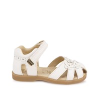 Sandalia D'orsay Casual MIA-2602 Blanco Rabbit Cuero