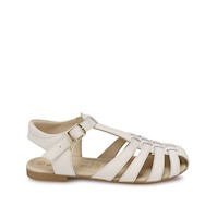 Sandalia D'orsay Casual MIA-2610 Blanco Rabbit Cuero
