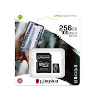 Memoria MicroSD Kingston Canvas Select 256GB 100mbs