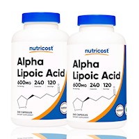 Acido Alfa Lipoico Nutricost 600Mg 240 Capsulas Pack X2