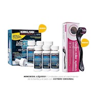 Minoxidil Kirkland Caja de 6 frascos + Dermarroller gratis