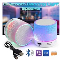 Mini parlante bluetooth con luces led RGB para celular laptop pc