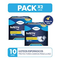 Pack x2 Protector Diario Tena Men Paquete 10 unidades