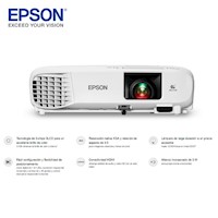 Proyector Epson Powerlite E20 3400 lúmenes/Resolución XGA 1024x768