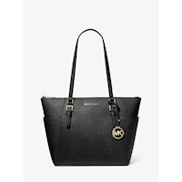 Michael Kors Bolso tote grande Charlotte de piel saffiano | Negro