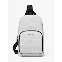 Michael Kors Mochila bandolera con logotipo de Cooper | Bright Wht