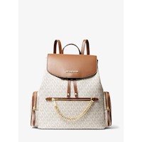 Michael Kors Mochila grande con logotipo Jet Set | Vainilla