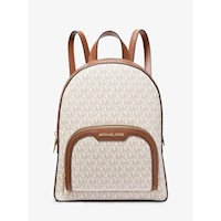 Michael Kors Mochila mediana con logotipo de Jaycee | Vainilla