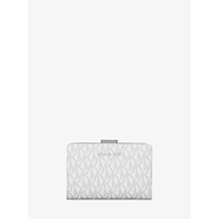 Michael Kors Cartera plegable mediana Jet Set con logotipo | Optic White