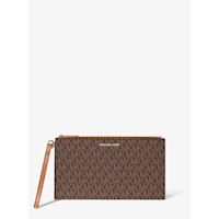 Michael Kors Bolso de mano Jet Set con el logotipo grande de la firma | Marrón