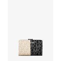 Michael Kors Cartera mediana Jet Set con logotipo bicolor | Black Combo