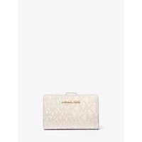 Michael Kors Cartera mediana con logotipo metálico Jet Set | Oro pálido