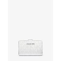 Michael Kors Cartera plegable mediana con logotipo de Jet Set Travel | Plata