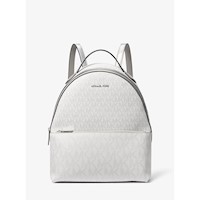 Michael Kors Mochila mediana con logotipo de Sheila | Plata
