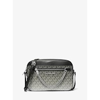 Michael Kors Bolso bandolera grande con logo de la firma Jet Set Ombré | Negro