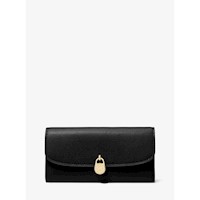 Michael Kors Cartera continental grande de cuero Hamilton | Negro