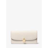 Michael Kors Cartera continental grande de cuero Hamilton | Lt Cream