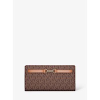 Michael Kors Cartera grande con el logotipo de la firma Carson | Marrón