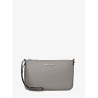 Michael Kors Bolso de mano convertible Jet Set de piel granulada | Gris perla