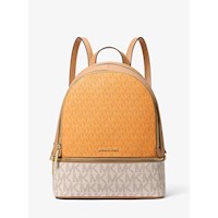 Michael Kors Mochila Rhea con logo de la firma | Pop Orange Multi