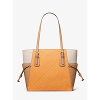 Michael Kors Bolso tote Voyager con logo de la firma | Pop Orange Multi