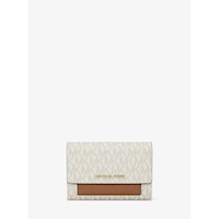 Michael Kors Cartera 2 en 1 con el logotipo de Jet Set Signature | Vainilla
