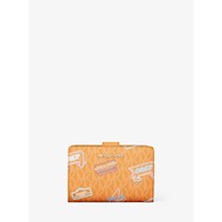 Michael Kors Cartera plegable impreso de Jet Set | Pop Naranja