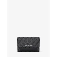Michael Kors Cartera 2 en 1 con el logotipo de Jet Set Signature | Negro