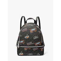 Michael Kors Mochila Rhea con logotipo de firma impreso | Negro