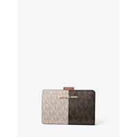 Michael Kors Cartera Jet Set con logotipo bicolor | Marrón Multi