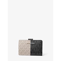 Michael Kors Cartera Jet Set con logotipo bicolor | Black Combo