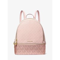 Michael Kors Mochila Rhea con logotipo Metallic de la firma | Powder Blush