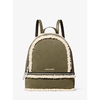 Michael Kors Mochila Rhea de ante y borrego sintético | Aceituna