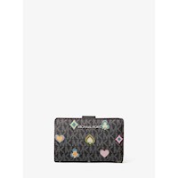 Michael Kors Cartera Jet Set con el logotipo de la firma impreso | Negro