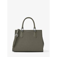 Michael Kors Bolso satchel Bolso de piel saffiano Marilyn | Aceituna