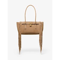 Michael Kors Bolso satchel de ante con flecos Hamilton Moderne | Husk